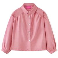 VidaXL Kinderblouse met lantaarnmouwen 104 oudroze - thumbnail