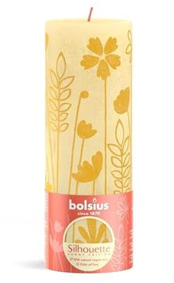 Bolsius rustieke stompkaars 19x6,8 cm butter yellow
