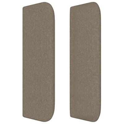Hoofdbord met randen 183x16x78/88 cm stof taupe