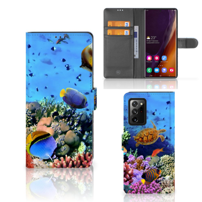Samsung Galaxy Note20 Ultra | Telefoonhoesje | Met pasjeshouder | Vissen Samsung Galaxy Note20 Ultra | Telefoonhoesje | Met pasjeshouder | Vissen