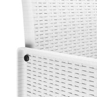 9-delige tuinset met kussens in wit poly rattan - thumbnail