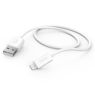 Hama Oplaadkabel USB-A - Lightning 1 M Wit Hama Oplaadkabel USB-A - Lightning 1 M Wit