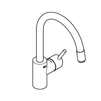GROHE Concetto Keukenkraan - hoog - draaibare/uittrekbare uitloop - supersteel geborsteld 32663dc3