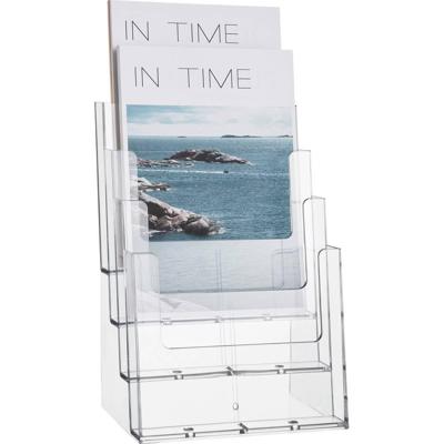 Helit H2352202 H2352202 Folderhouder Glas (helder) DIN A5 staand 1 stuk(s) Aantal vakken: 4 (b x h x d) 165 x 257 x 175 mm