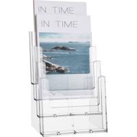 Helit H2352202 H2352202 Folderhouder Glas (helder) DIN A5 staand 1 stuk(s) Aantal vakken: 4 (b x h x d) 165 x 257 x 175 mm - thumbnail