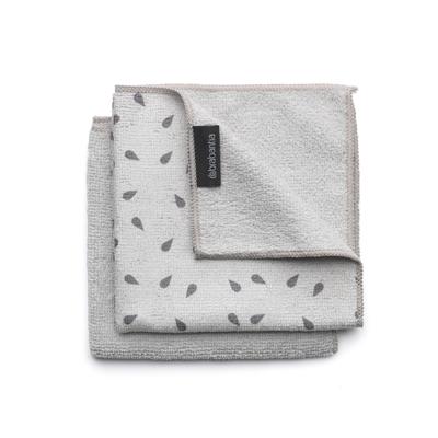 Brabantia microvezeldoekjes set van 2 30x30 lichtgrijs