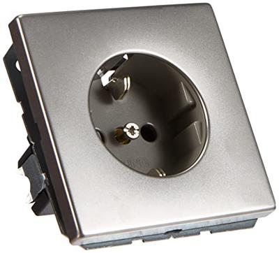 Jung ES1520KI Wandcontactdoos met randaarde Inzetstuk 1-voudig RVS 1 stuk(s)