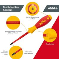 Wiha - Schroevendraaierset Softfinish® Electric Slimfix - Sleufkop + Pozidriv - 6 St. - 3201zk6 - thumbnail