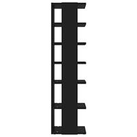 VidaXL Schoenenkast 27,5x27x102 cm bewerkt hout zwart - thumbnail