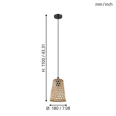 Eglo Landelijke hanglampClaverdon Ø 18cm - 43252
