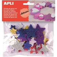 Apli Kids zelfklevende glitter sterren, blister met 50 stuks - thumbnail
