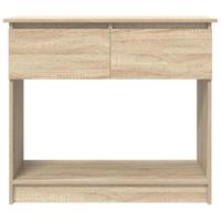 Wandtafel met lades sonoma 85,5x38,5x74,5 cm eikenkleurig - thumbnail