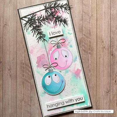 Vaessen Creative • clear stamps kerstballen 1 12st.