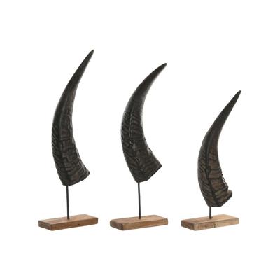 Decoratieve figuren Home ESPRIT Zwart Natuurlijk 20 x 11 x 65 cm