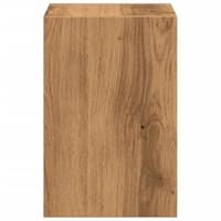 Monitorstandaard met bureau-organizer hout artisanaal eiken - thumbnail