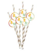 Papieren rietjes Unicorn set a 6 stuks - thumbnail