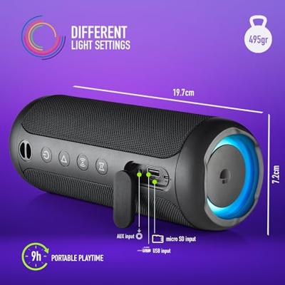 Dankzij de draagbare Bluetooth®-luidsprekers NGS ROLLERFURIA2BLACK