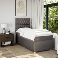 Boxspring met matras stof taupe 180x200 cm - thumbnail