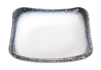 Vierkant Porselein Bord Grijs Wit - Tajimi - 14 x 14 x 3.5 cm