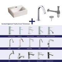 FonteinPack Mini-Leto 28x24.5x9 cm Chroom (Keuze uit 20 kranen) - thumbnail