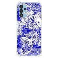 Extreme Case Samsung Galaxy A13 (4G) Angel Skull Blauw - thumbnail