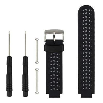 Twee-kleur silicone sport polsband voor Garmin Forerunner 230/235/620/630/735XT (zwart wit)