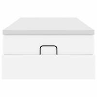 Ottoman bed met matras 80x200 cm kunstleer wit - thumbnail