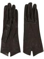 Chanel Pre-Owned stitched interlocking CC gloves - Brown - thumbnail