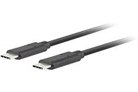 USB-C-kabel Lanberg CA-CMCM-32CU-0010-BK Zwart 1 m - thumbnail