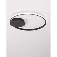 Lyora Ronde plafondlampFuline zwart Ø 50cm - 9348073 - thumbnail