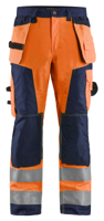 Blåkläder Werkbroek High-Vis 15681811 | High Vis Oranje/Marineblauw | Maat 58 - 7330509402818 - thumbnail
