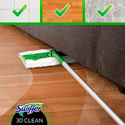 Swiffer vloerreiniger 3D Clean starterkit, met 4 droge en 2 vochtige stofdoekjes