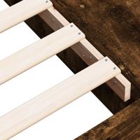 Bedframe bewerkt hout gerookt eikenkleurig 90x190 cm - thumbnail