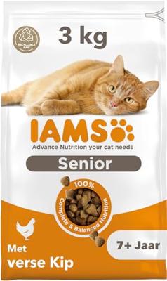 Iams Senior kattenvoer met verse kip 2 x 3 kg - thumbnail
