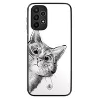 Samsung Galaxy A23 hoesje - Peekaboo kat - thumbnail