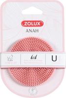 Zolux anah borstel rond rubber roze - thumbnail