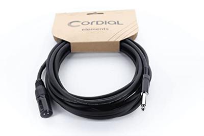 Cordial EM 10 MP XLR Verbindingskabel [1x XLR-stekker 3-polig - 1x Jackplug male 6,3 mm (mono)] Zwart