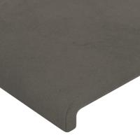 Hoofdbord met randen 83x16x78/88 cm fluweel donkergrijs - thumbnail