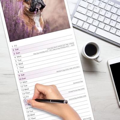 French Bulldog Slim Calendar 2026 Dog Breed Slimline Calendar - 12 Month