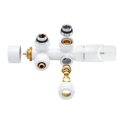 Radiatorkraan Onderblok Boss & Wessing Haaks Wit Boss & Wessing