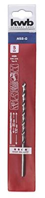 kwb 217050 HSS Spiraalboor 5 mm Gezamenlijke lengte 132 mm DIN 340 Cilinderschacht 1 stuk(s) kwb 217050 HSS Spiraalboor 5 mm Gezamenlijke lengte 132 mm DIN 340 Cilinderschacht 1 stuk(s)