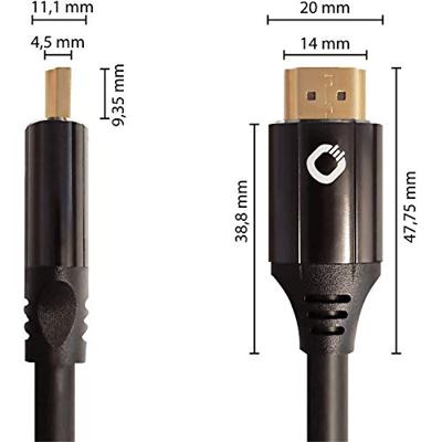 Oehlbach: Black Magic MKII Ultra-High-Speed HDMI-kabel 0,75 meter - Zwart
