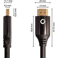 Oehlbach: Black Magic MKII Ultra-High-Speed HDMI-kabel 0,75 meter - Zwart - thumbnail