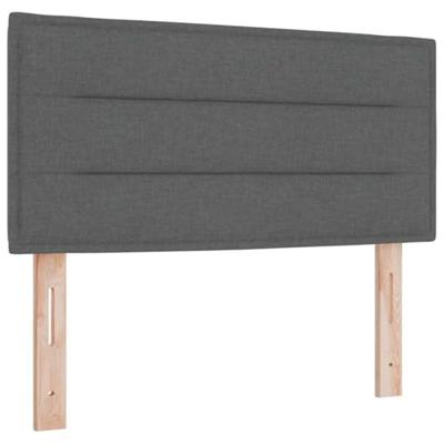 LED Hoofdbord met LED -striplichten Donkergrijs 100 cm Stof
