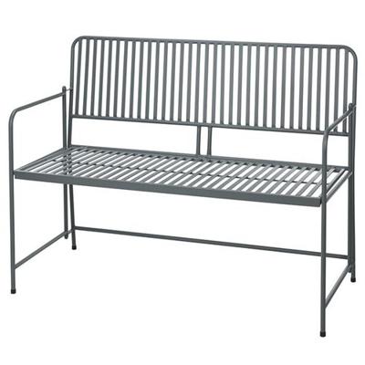 Tuinbank Bistro Metaal Grijs 118cm
