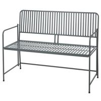 Tuinbank Bistro Metaal Grijs 118cm - thumbnail