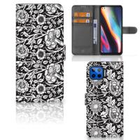 Motorola Moto G 5G Plus Hoesje Black Flowers - thumbnail