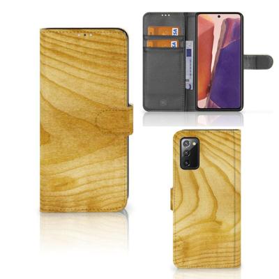 Samsung Galaxy Note 20 | Book Style Case | Licht Hout