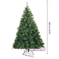 Kunstkerstboom met 300 LED met standaard Groen 180 cm PE en PVC - thumbnail