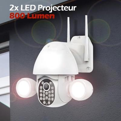 Aangesloten buitencamera - KYF - Wifi - Draaibaar PT - Dubbele 2 x 3MP-sensoren